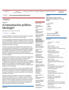 ¿Comunicación política-ideología? | elQuetzalteco