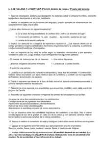 L. CASTELLANA Y LITERATURA 2º ESO Boletín