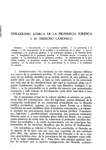 Reflexiones acerca de la prudencia jurídica y el derecho canónico