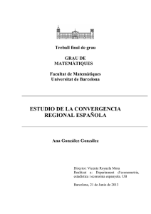 estudio de la convergencia regional española
