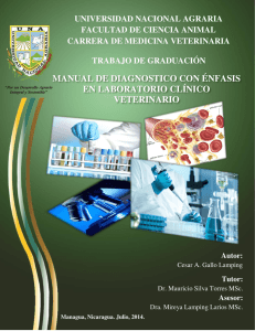manual de diagnostico con énfasis en laboratorio clínico veterinario