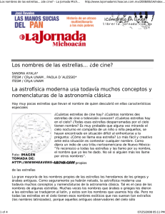 Los nombres de las estrellas... de cine? La astrof sica