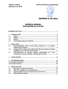 Evaluación de la Ética - Instituto Nacional de Aprendizaje