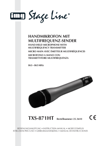 handmikrofon mit multifrequenz-sender