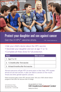 Protect your daughter and son against cancer
