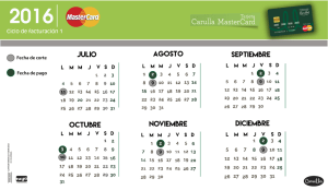Tarjeta Carulla MasterCard Segundo Semestre 2016