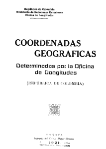 Coordenadas geográficas determinadas por la Oficina 1921
