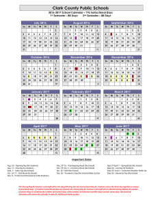 2016-2017 School Calendar - Clark County Public Schools