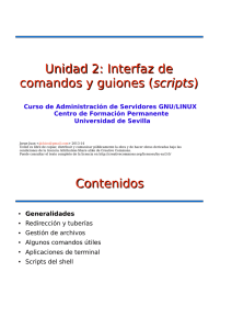 Unidad 2: Interfaz de comandos y guiones (scripts)
