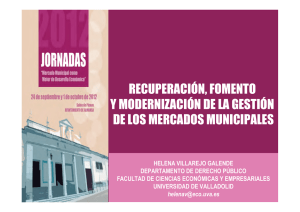 Recuperación, Fomento y Modernización de los Mercados