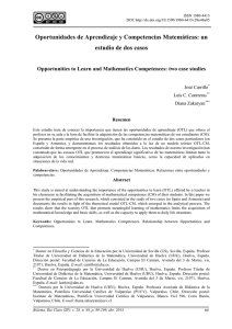 Oportunidades de Aprendizaje y Competencias Matemáticas