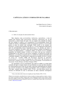 CAPÍTULO 6. LÉXICO Y FORMACIÓN DE PALABRAS (Enguita)