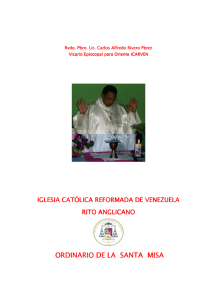 ordinario de la misa - Iglesia Católica Anglicana de Venezuela