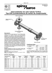 Intercambiador de calor tubular Turflow Tipo EVC