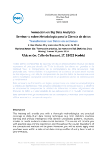 Formación en Big Data Analytics Seminario sobre