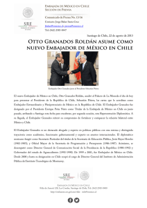 Otto Granados Roldán asume como nuevo Embajador de México en