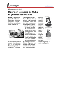Muere en la guerra de Cuba el general Santocildes