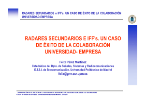 RADARES SECUNDARIOS E IFF`s. UN CASO
