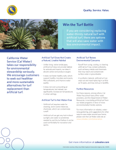 Win the Turf Battle - California Water Service