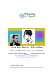 Lope de Vega, Góngora y Gilberto Owen