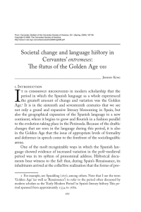 Societal Change and Language History in Cervantes - H-Net