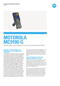 MC9190-G hoja de espeficicaciones