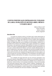 costos individuales esperados de cuidados de larga duración en