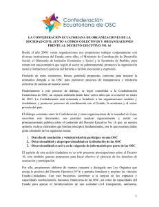 la confederación ecuatoriana de organizaciones de la sociedad civil