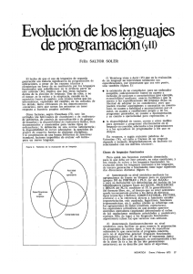 Evolución de los lenguajes de programación (y II)