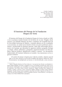 El Instituto del Paisaje de la Fundación Duques de Soria