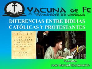 Sesión 2. Biblias católicas y protestantes