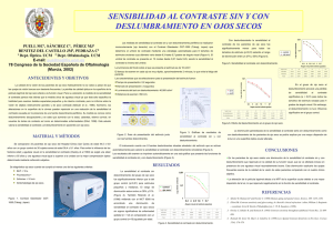 Sensibilidad al contraste sin y con deslumbramiento en ojo seco