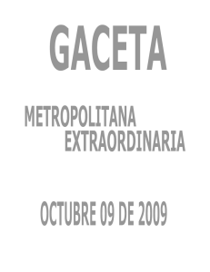 octubre 09 de 2009 - Área Metropolitana Centro Occidente