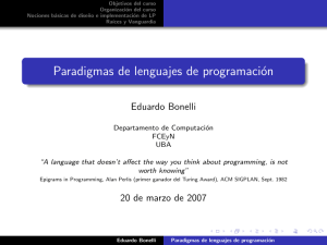 Paradigmas de lenguajes de programación