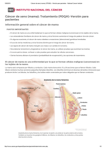 Cáncer de seno (mama): Tratamiento (PDQ®)–Versión para pacientes