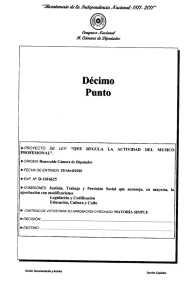 Consideración del Proyecto de Ley, "QUE REGULA LA ACTIVIDAD