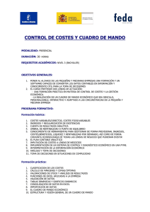 CONTROL DE COSTES Y CUADRO DE MANDO