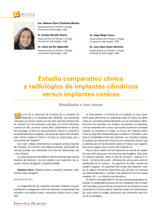 Estudio comparativo clínico y radiológico de implantes cilíndricos