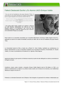 Falleció Destacado Escritor y Ex Alumno UACh Enrique Valdés