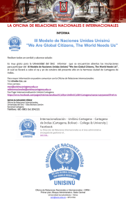 III Modelo de Naciones Unidas Unisinú "We Are Global Citizens