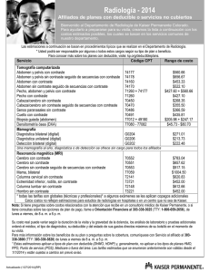 Radiología - 2014 - Kaiser Permanente