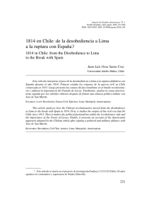 1814 en Chile: de la desobediencia a Lima a la ruptura con España