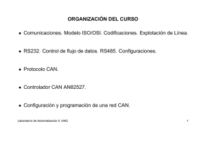 ORGANIZACI´ON DEL CURSO • Comunicaciones. Modelo ISO/OSI