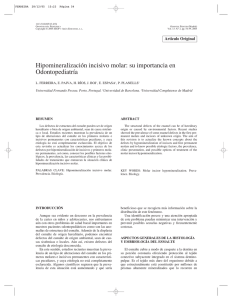 Hipomineralización incisivo molar: su importancia en Odontopediatría