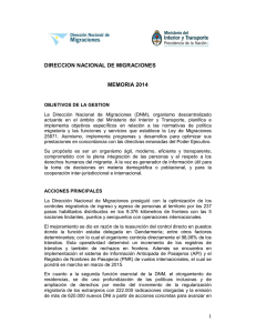 memoria institucional de gestión 2014
