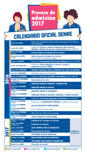 calendario oficial demre