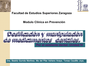 Dosificación y manipulación de cementos dentales