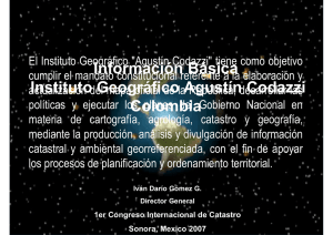 Información Básica del Instituto Geográfico Agustín Codazzi