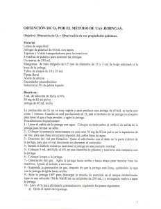 OBTENCIÓN DE 02 POR EL MÉTODO DE LAS JERJNGAS.