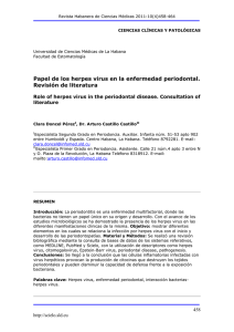 Papel de los herpes virus en la enfermedad periodontal. Revisión